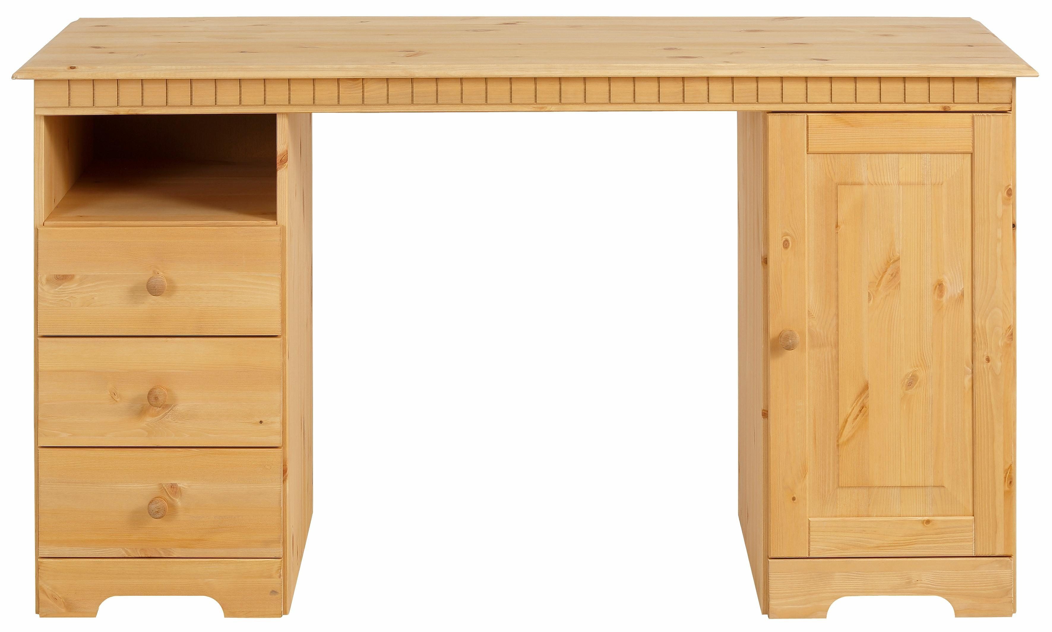 Home affaire Schreibtisch Lisa, aus Massivholz, in verschiedenen Farbvarianten, Breite 140 cm