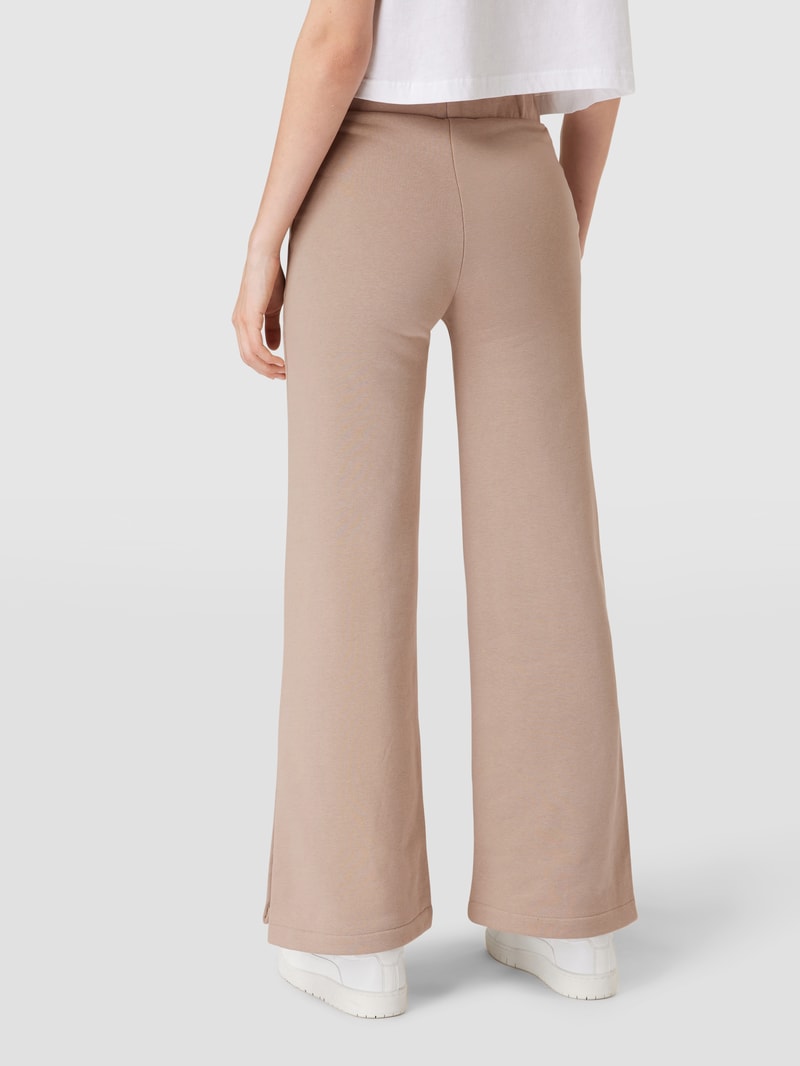 Sweathose mit Label-Stitching in taupe