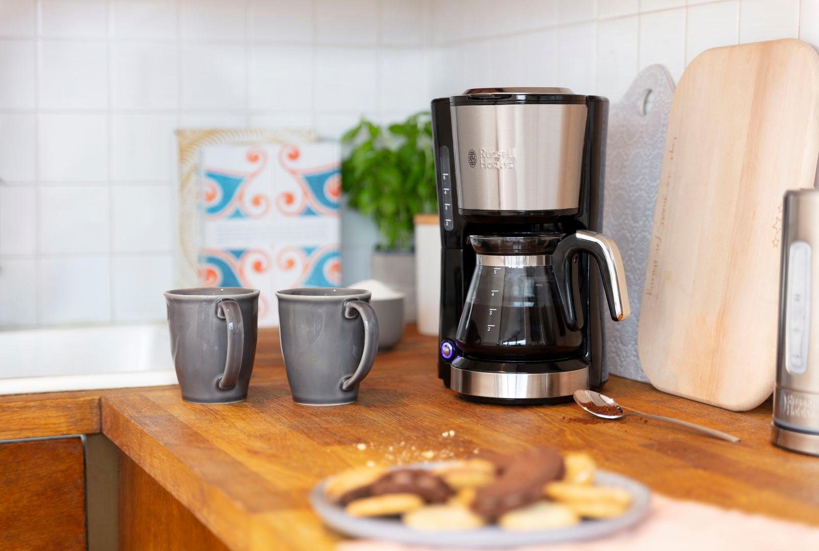 RUSSELL HOBBS Filterkaffeemaschine Compact Home 24210-56, 0,62l Kaffeekanne, Permanentfilter 1x2, Platzsparendes Design für kleine Haushalte oder Küchen