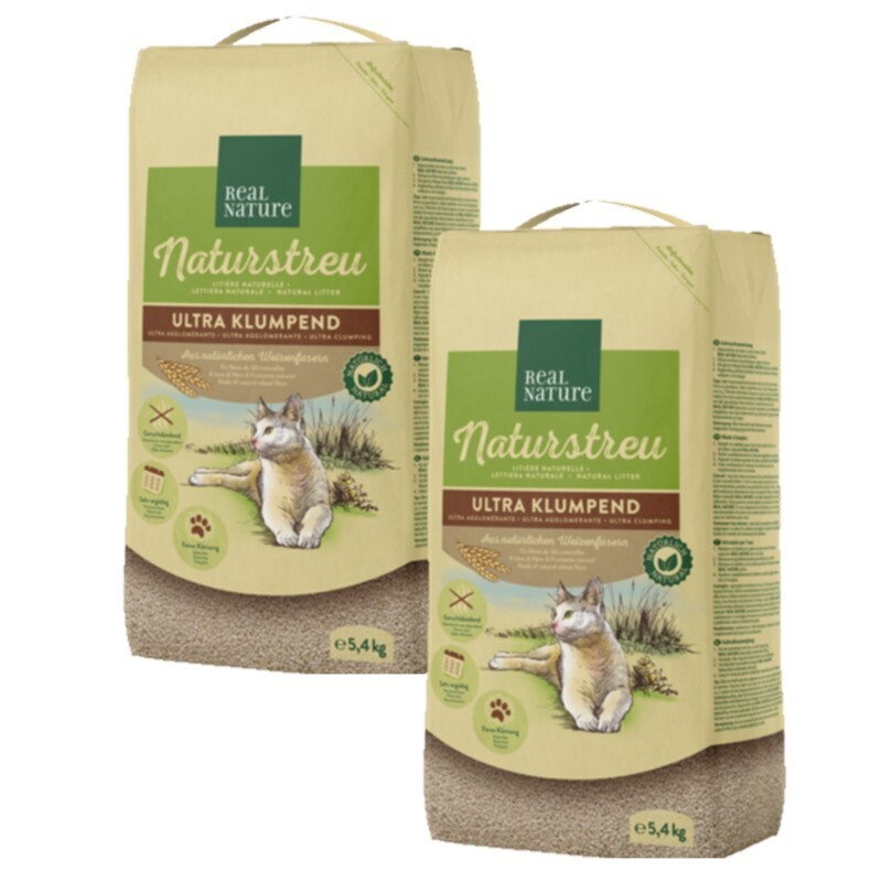 REAL NATURE Katzenstreu REAL NATURE Naturstreu 2x5,4 kg