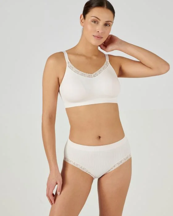 Soutien-gorge brassière sans armatures en maille