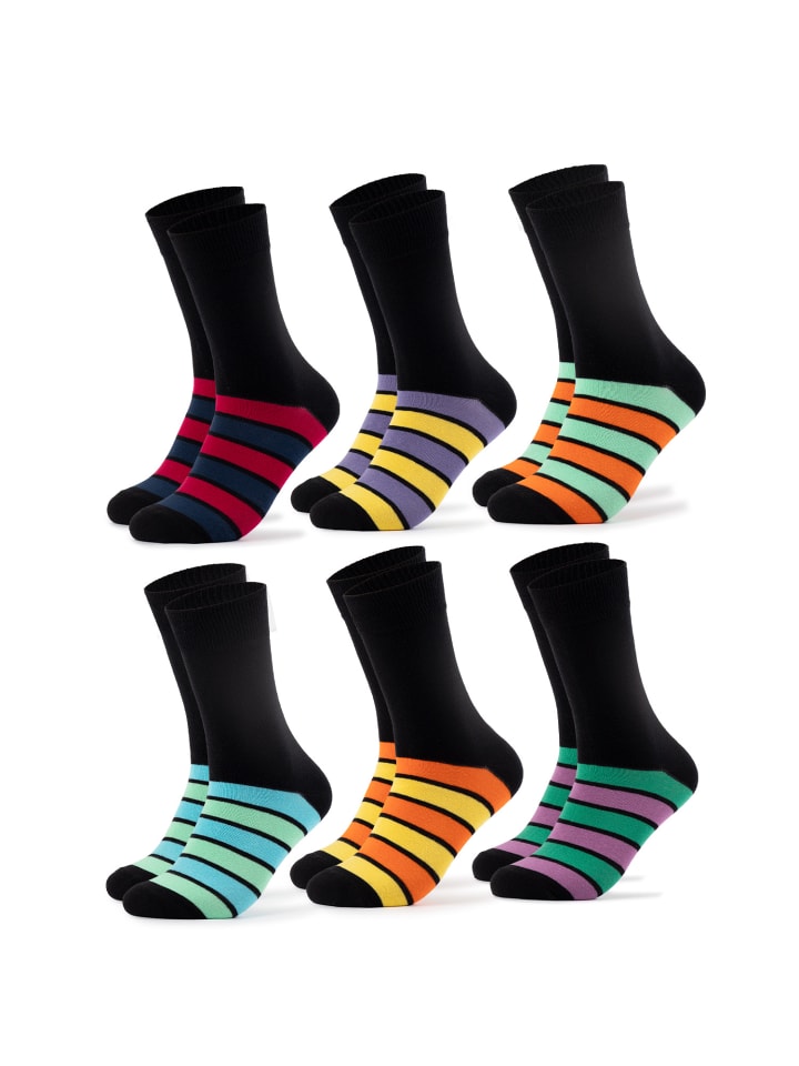 Occulto 6er Pack Bunte Socken Moritz in Streifen günstig kaufen