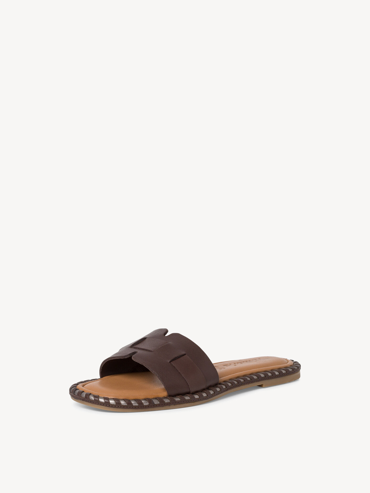 Mule en cuir - marron