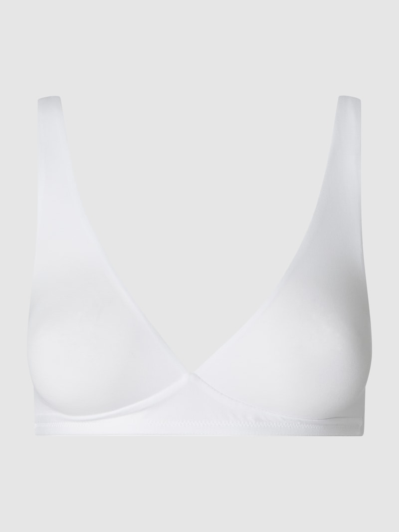 Bralette mit Stretch-Anteil Modell 'Cotton Sensation' in weiß
