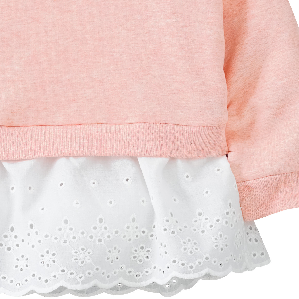 Baby Sweatshirt mit Spitzenvolant