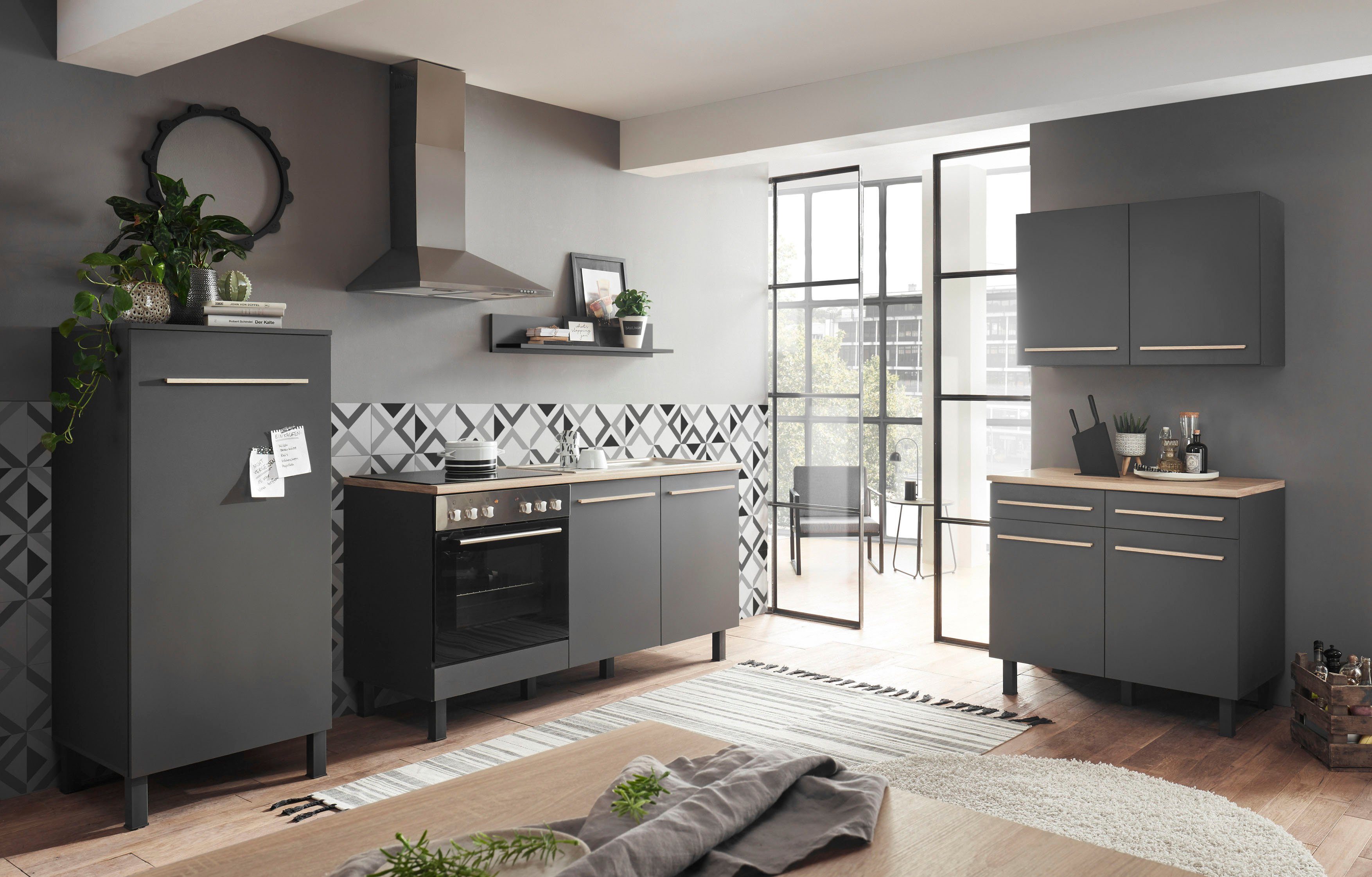 BASIC by Balculina Küche Bilberry, Breite 160 cm