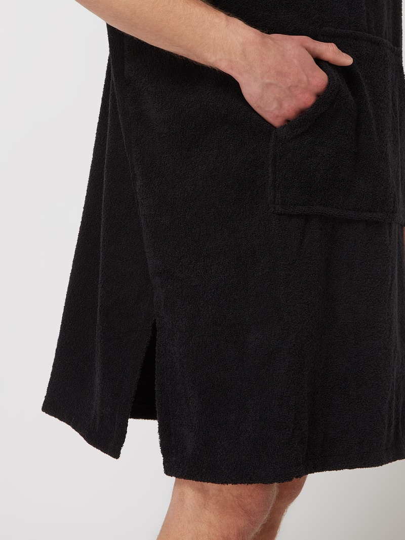 Bademantel in Schlupfform Modell 'Jack's Towel' in schwarz