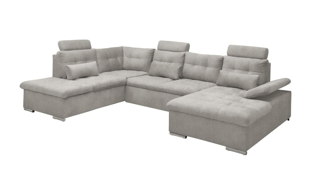 Wohnlandschaft Medan Taupe Stauraum links
