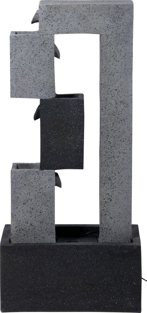 dobar Großer Design-Gartenbrunnen mit 3 Stufen und LEDs