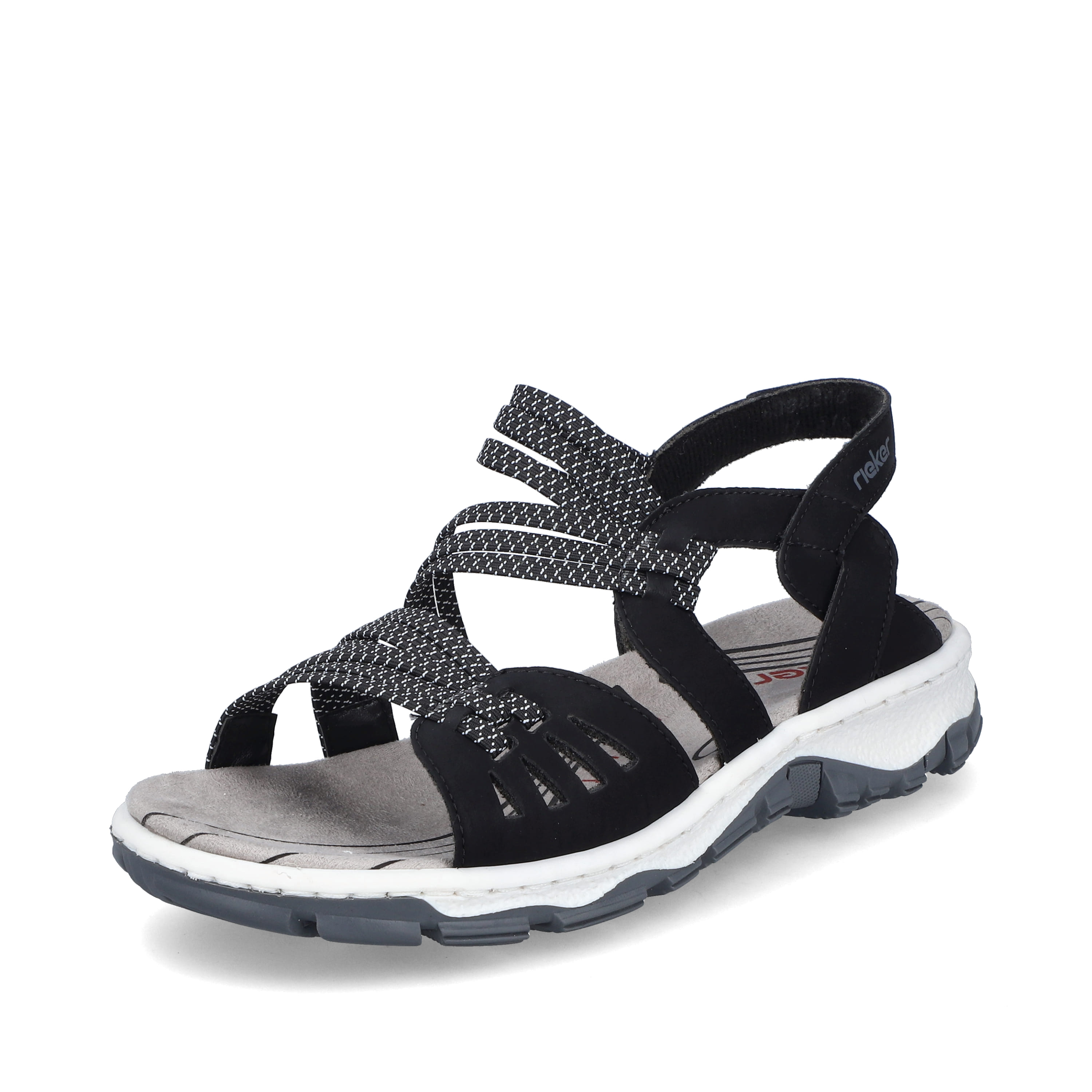 Rieker Damen Trekkingsandalen asphaltschwarz