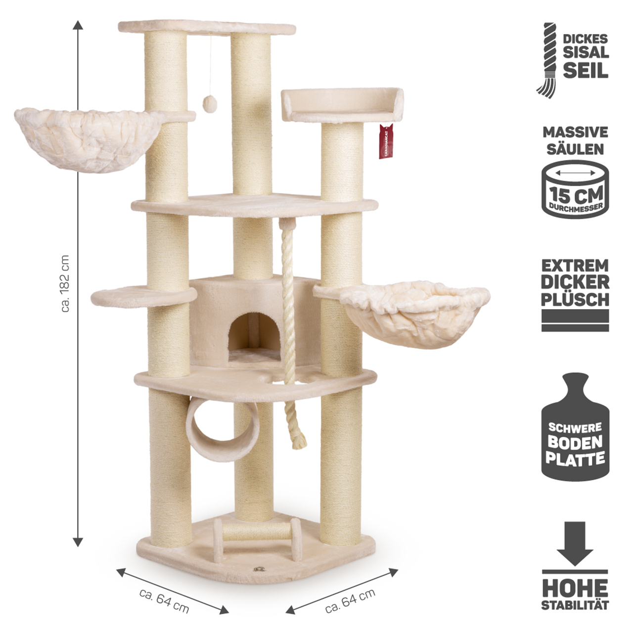 Wagner Kratzbäume Wagner Canadian Cat Company Kratzbaum Dawson beige