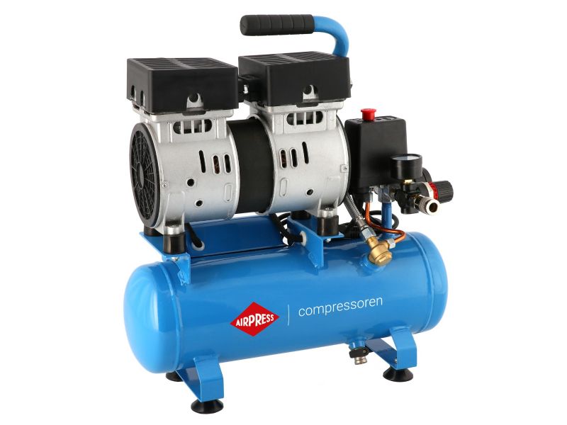 Airpress 36738 Stille Olievrije Kompressor L 6-105 8 bar 0,6 hk/0,45 kW 25 l/min 6 l