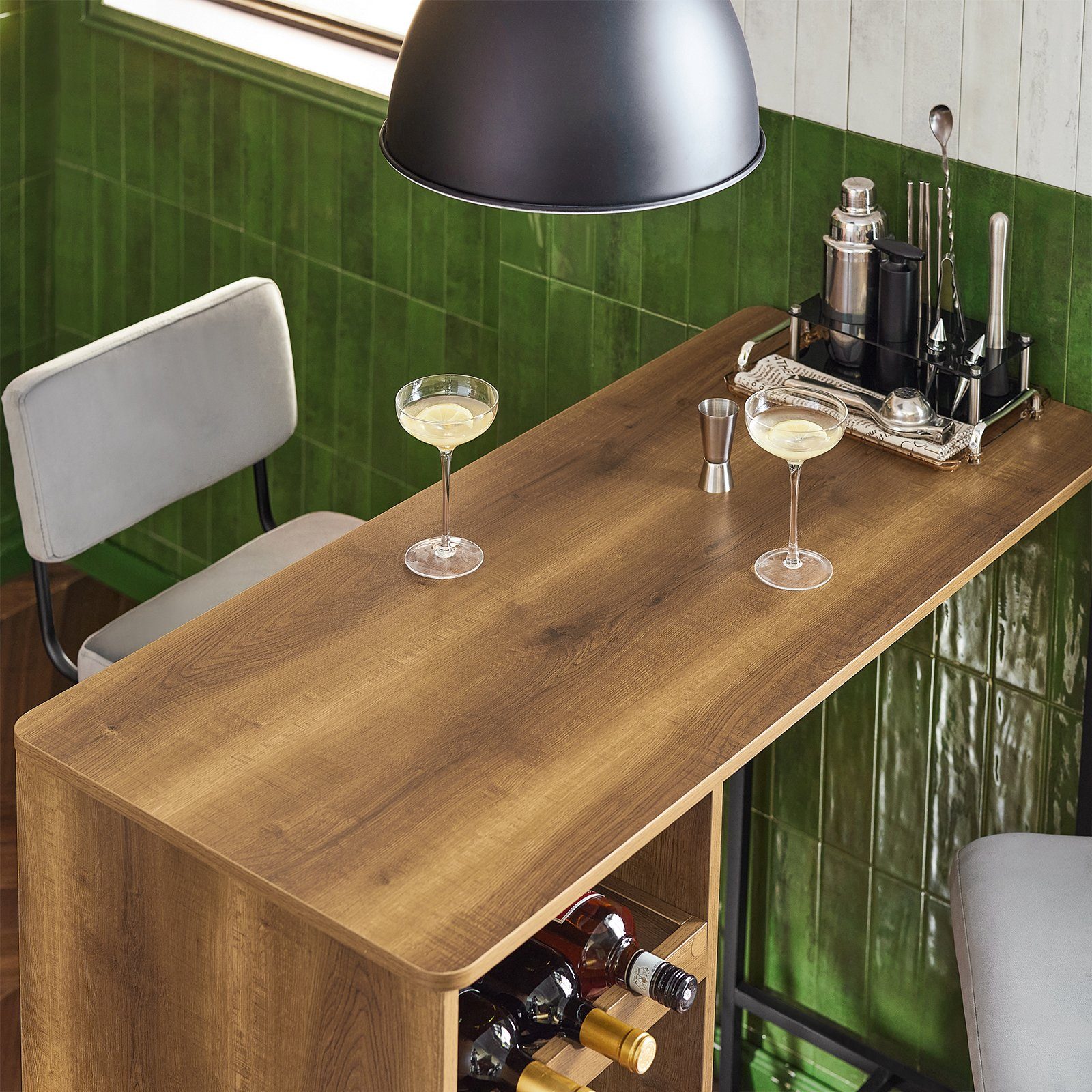 SoBuy Bartisch FWT97, Esstisch Balkontisch Küchentisch Bistrotisch Stehtisch Balkontisch