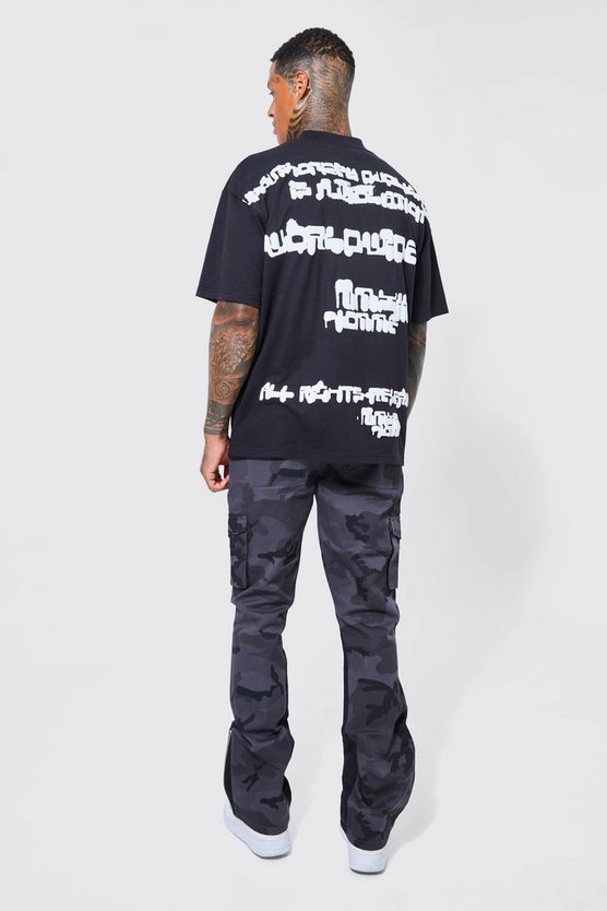 Skinny Camouflage Cargo-Hose