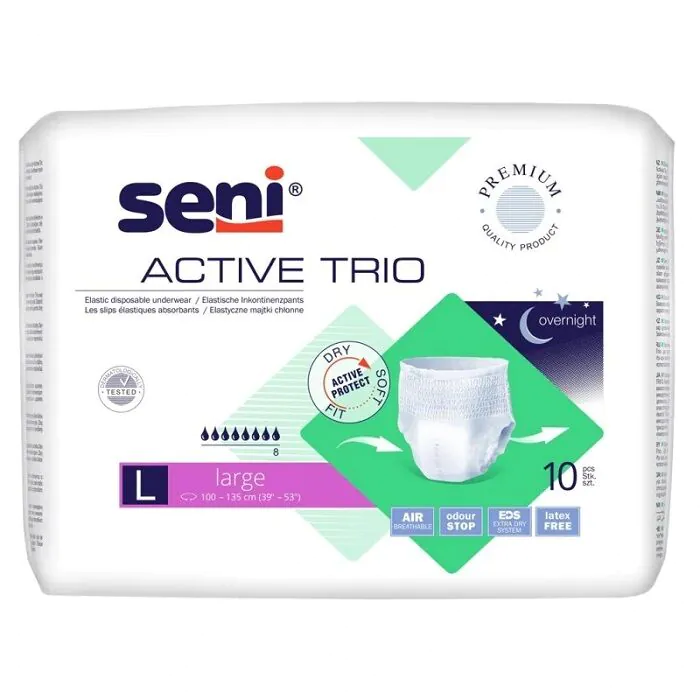 Seni Active Trio Elastic sugeriančios kelnaitės, 100–135 cm, didelės