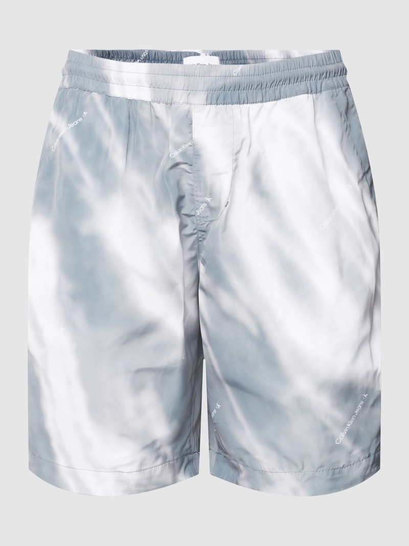 Shorts im Batik-Look Modell 'GRAPHIC WOVEN SHORT' in hellblau