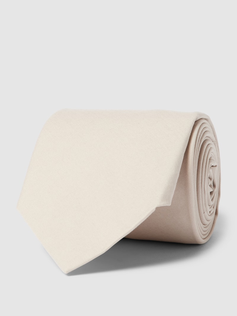 Krawatte mit Label-Detail in offwhite