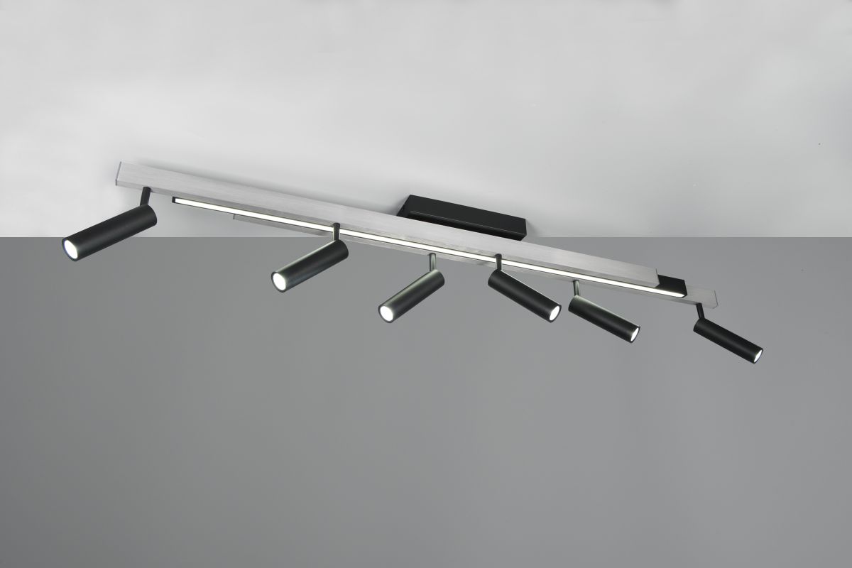 TRIO 6-flg LED Ausziehdeckenlampe Zeno