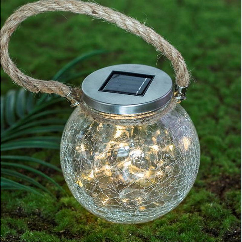 Home Glasskrukke m/15 LED-lys solcelle