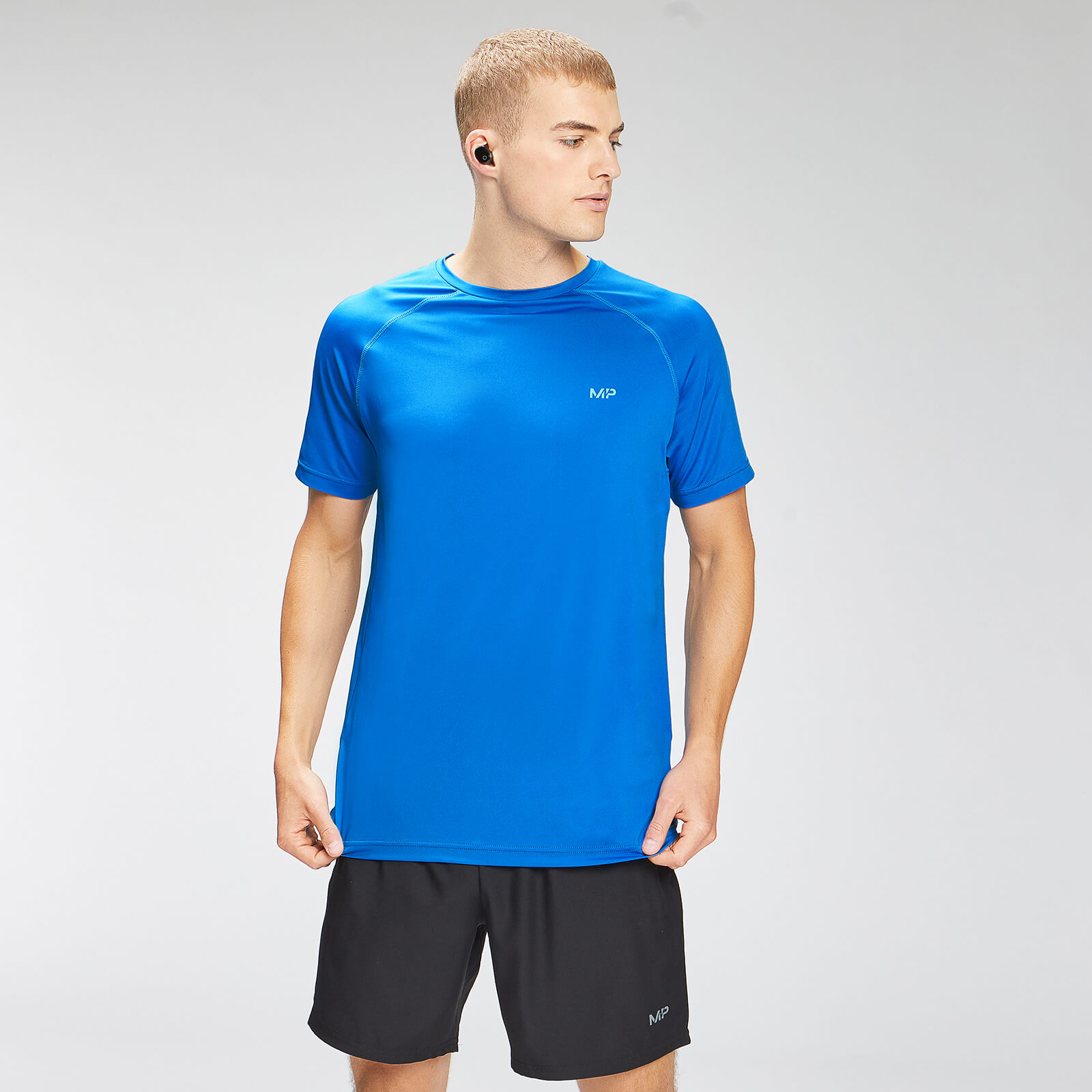 T-shirt à manches courtes à imprimé répétitif MP Graphic Training pour hommes – Bleu pur