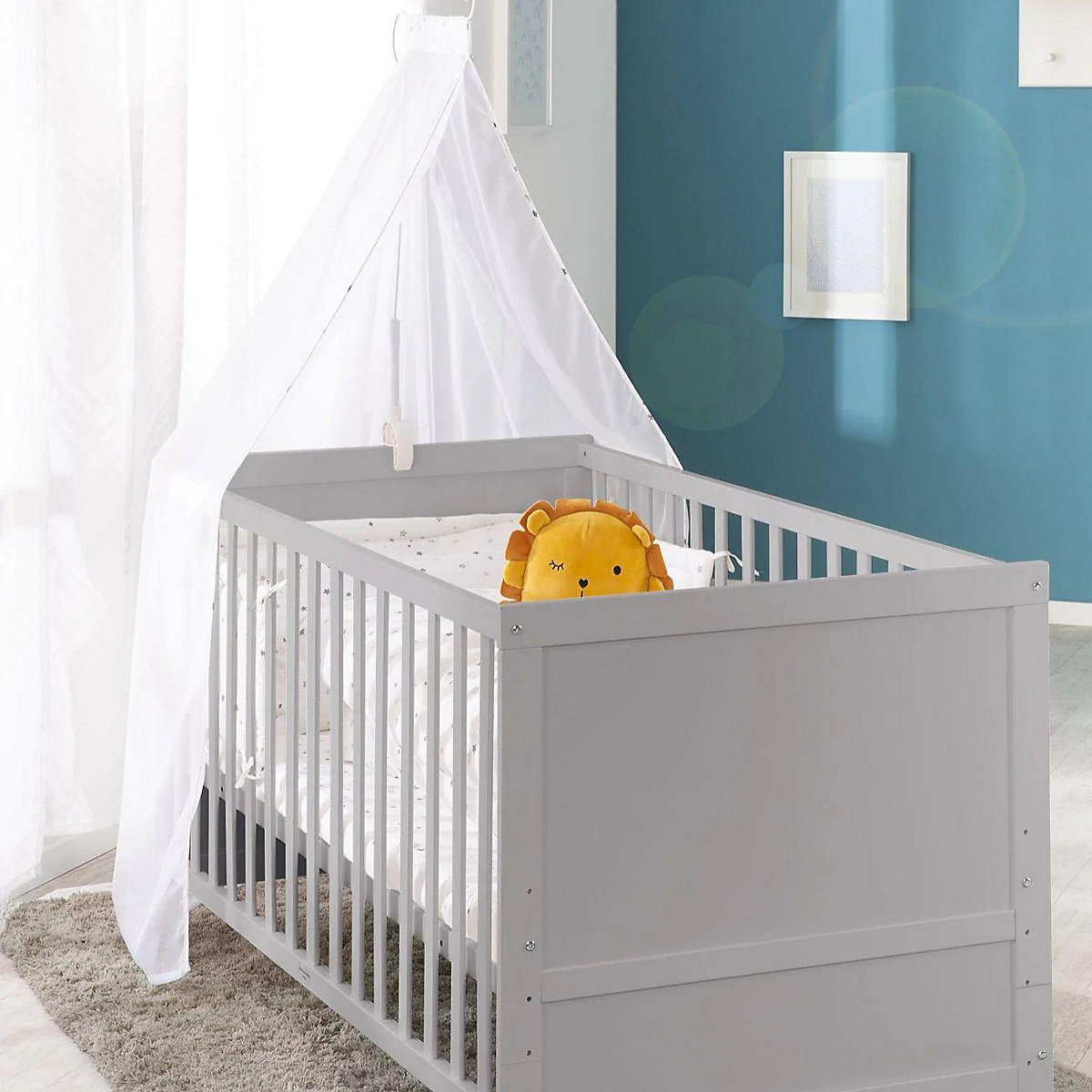 Kinderbettset, 70 x 140 cm Sternenzauber grau taupe