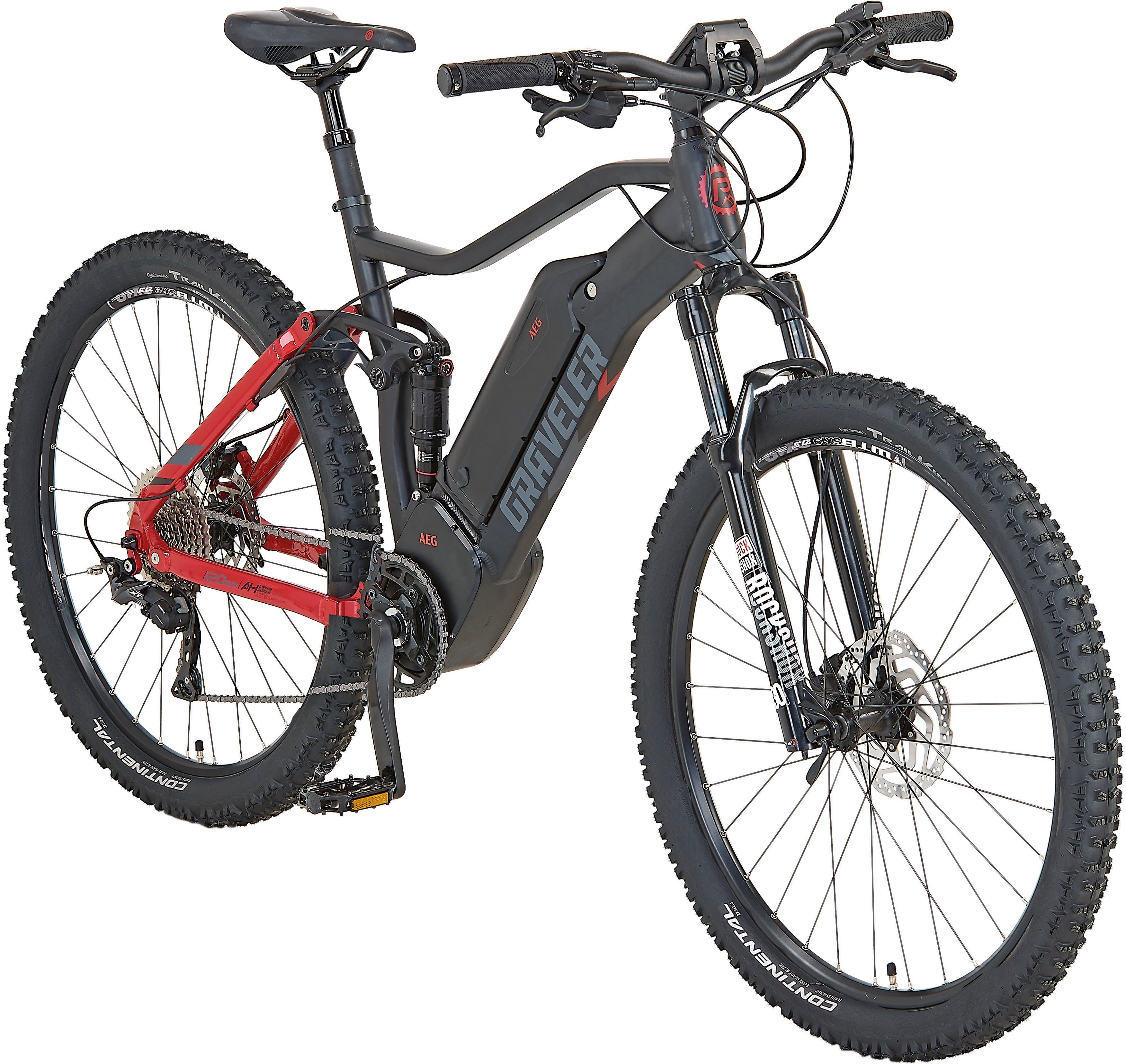 Prophete E-Bike Graveler e9000, 10 Gang Shimano Deore XT Schaltwerk, Kettenschaltung, Mittelmotor, 672 Wh Akku