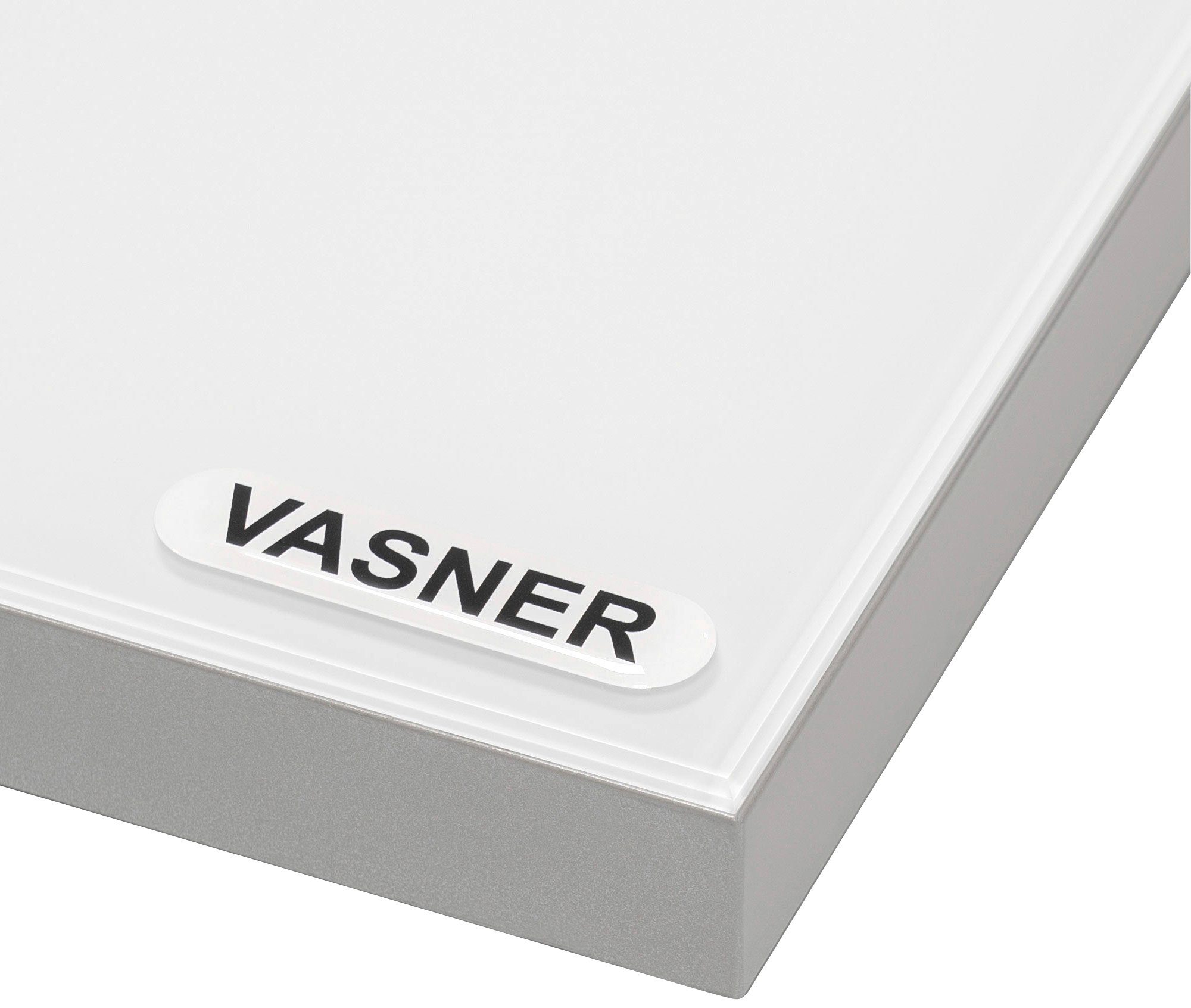 Vasner Infrarotheizung Glas mit Rahmen grau, 300 W, Citara G, Infrarot Glasheizung, IP44 Bad geeignet