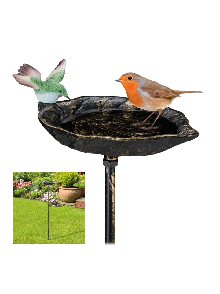 relaxdays Vogeltränke Erdspieß in Bronze günstig kaufen onesize