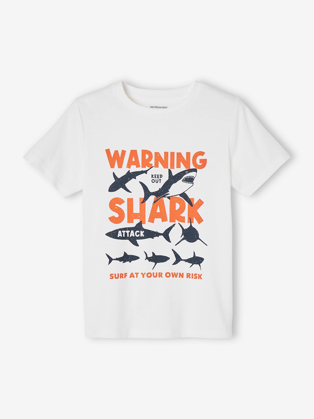 T-shirt motif crayonné garçon manches courtes bleu