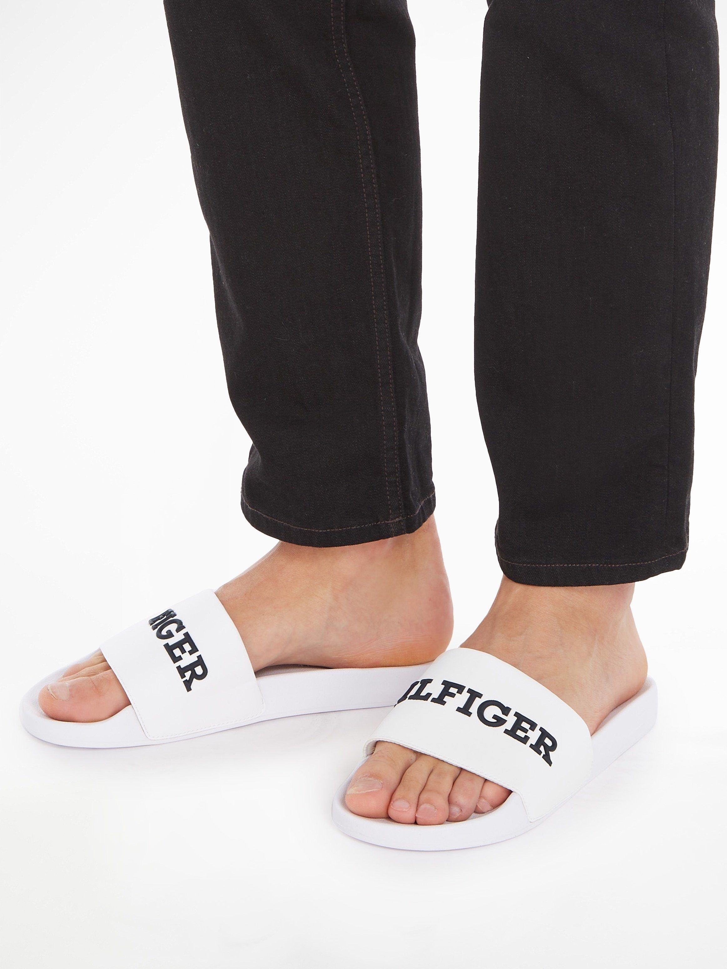 Tommy Hilfiger 3D PRINT HILFIGER POOL SLIDE Pantolette mit Kontrast-Logoschriftzug