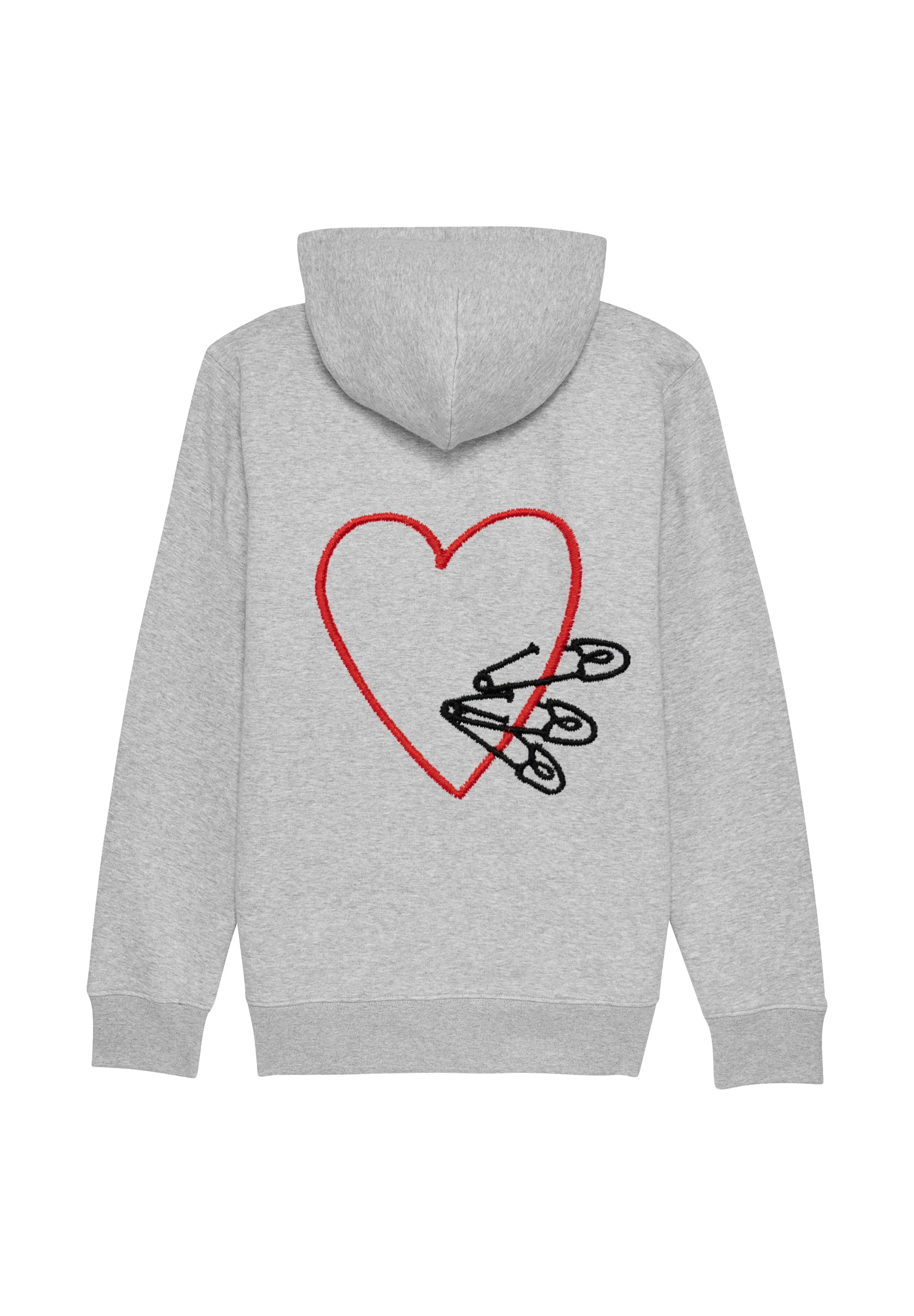 Mira Paris Sudadera con cremallera y bordado en la espalda de alfileres unisex
