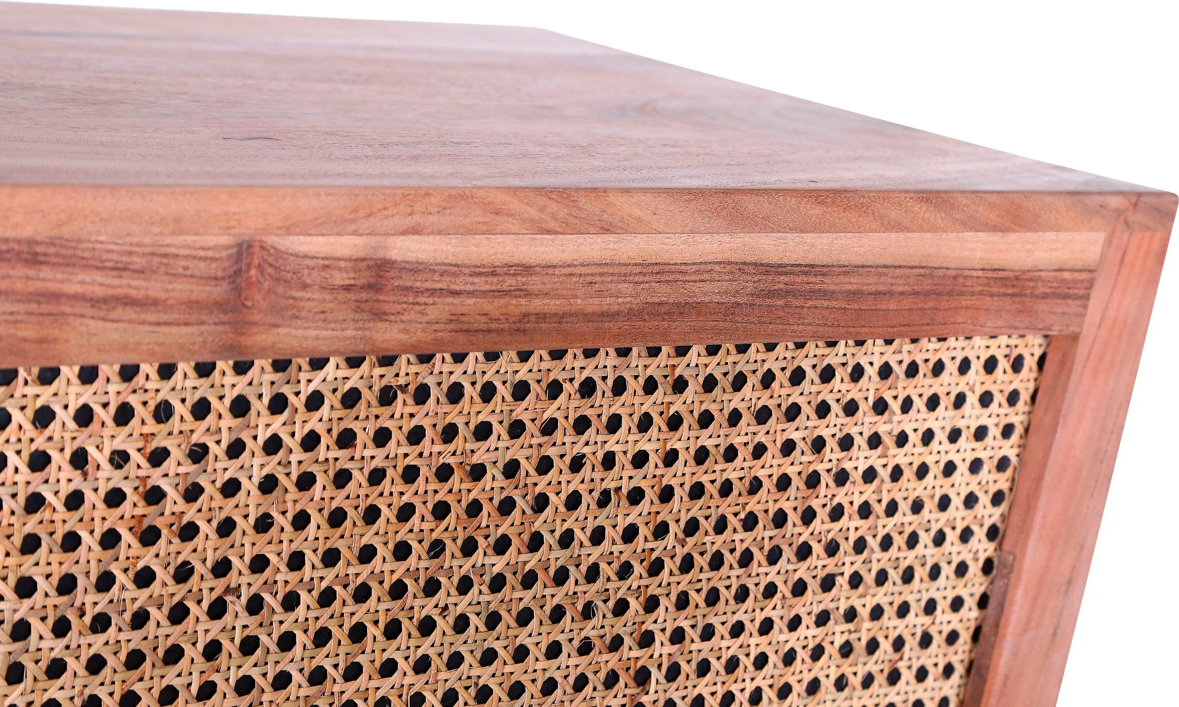 Gutmann Factory Barschrank Bonnie mit Wiener Geflecht Rattan Geflecht in der Front