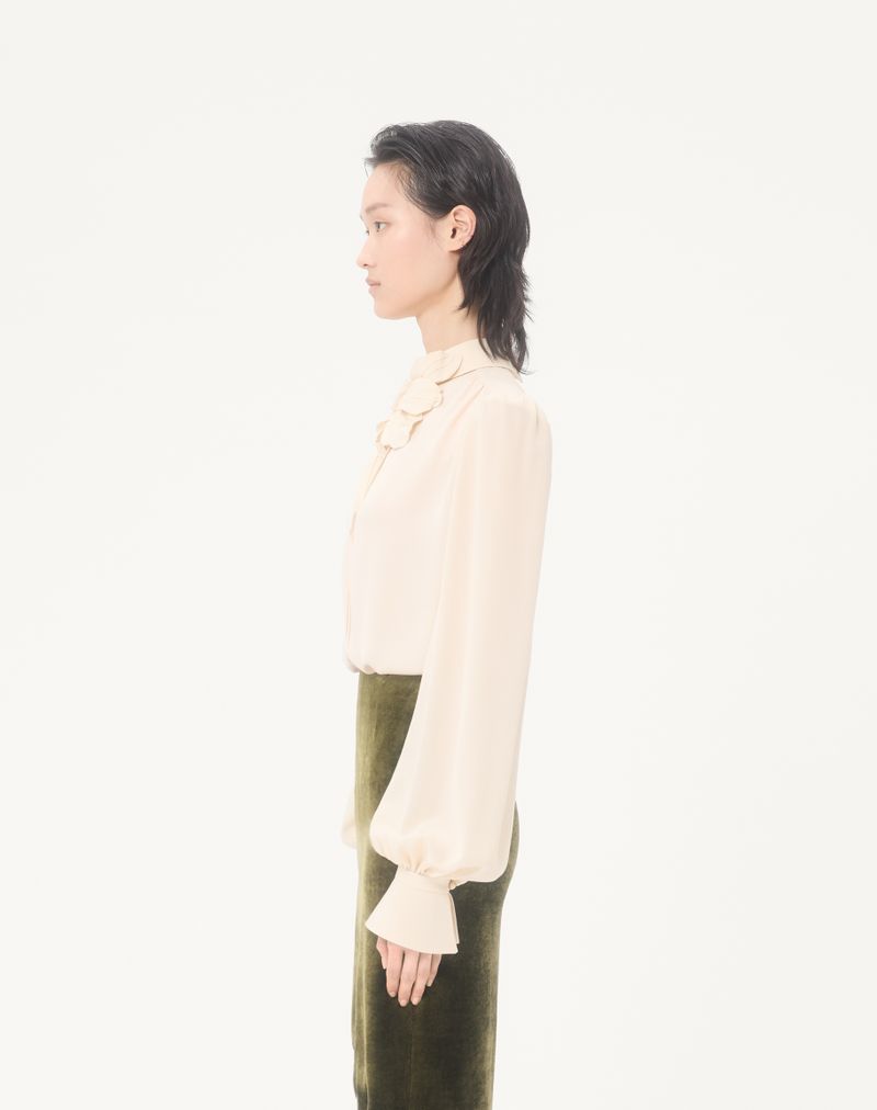 Top Crepe De Chine Bordado