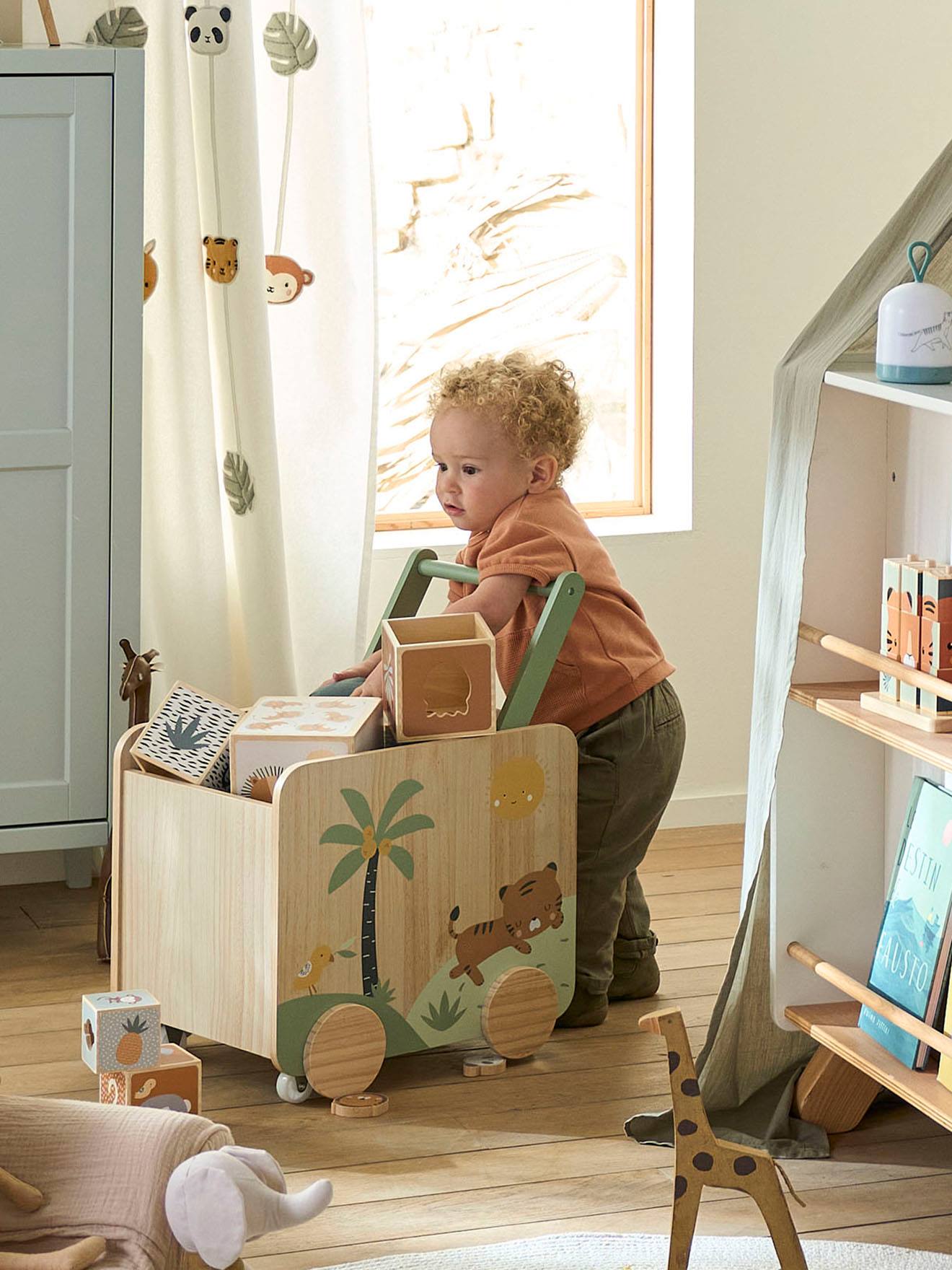 Vertbaudet Fahrbare Kinder Spielzeugkiste TANSANIA - natur