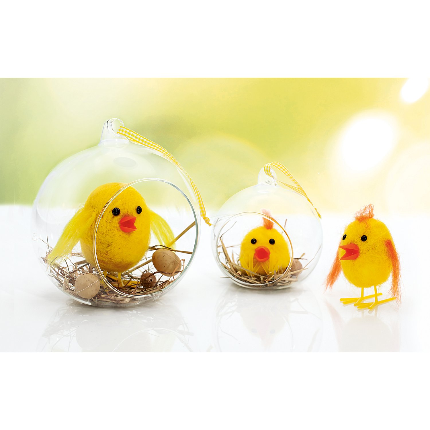 Kugeln aus Glas, 12 cm Ø, 2 Stück