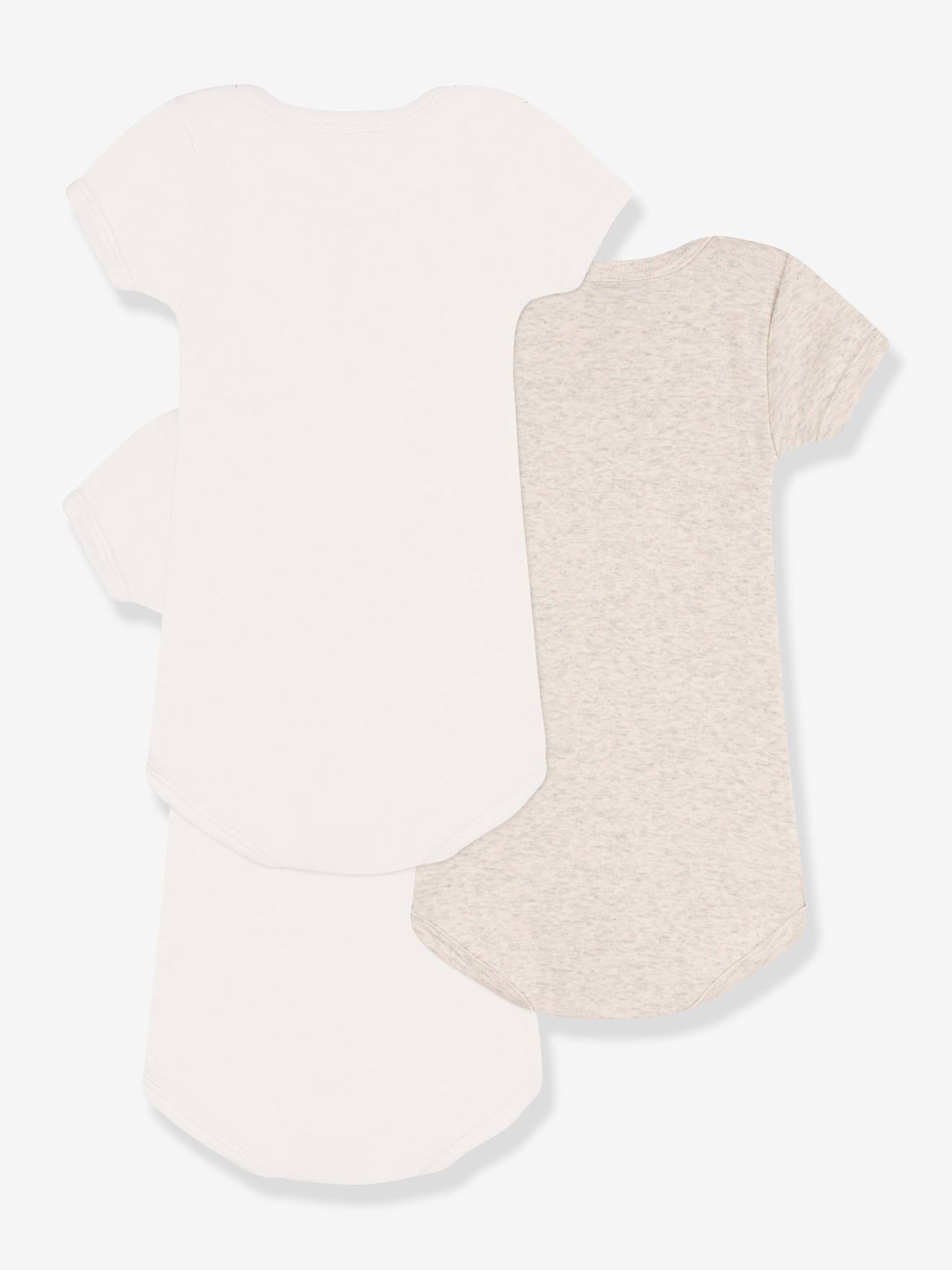 Petit Bateau 3er-Pack Baby Kurzarm-Bodys PETIT BATEAU Oeko-Tex - weiß