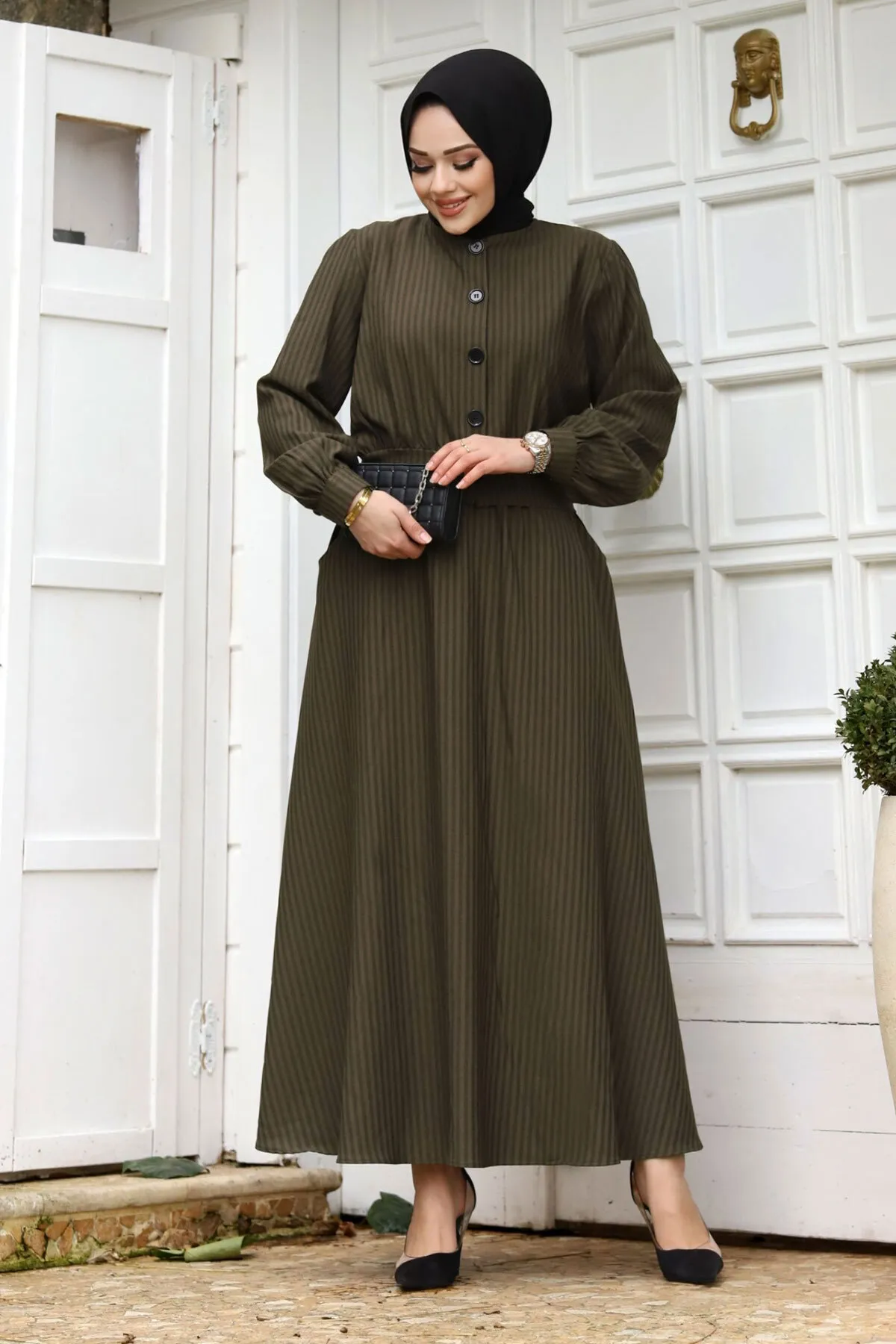 Tesettür Dünyası  Zweiteiler - Khaki - Regular Fit