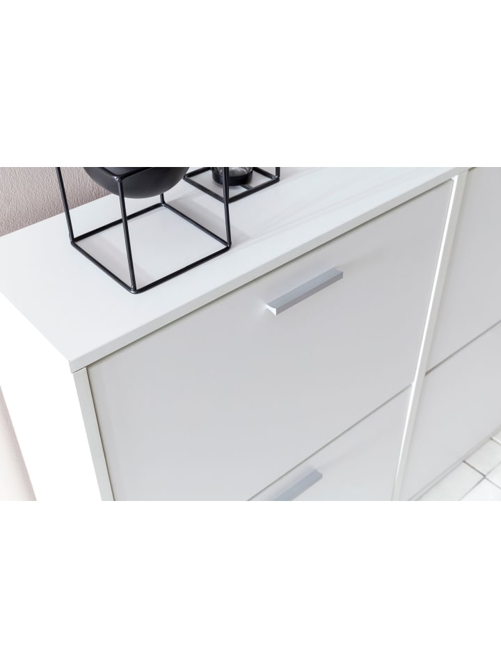KADIMA DESIGN Schuhschrank WL5.829 Modern 120 x 81 x 24 cm Holz Schuhregal 4 in Weiß günstig kaufen onesize