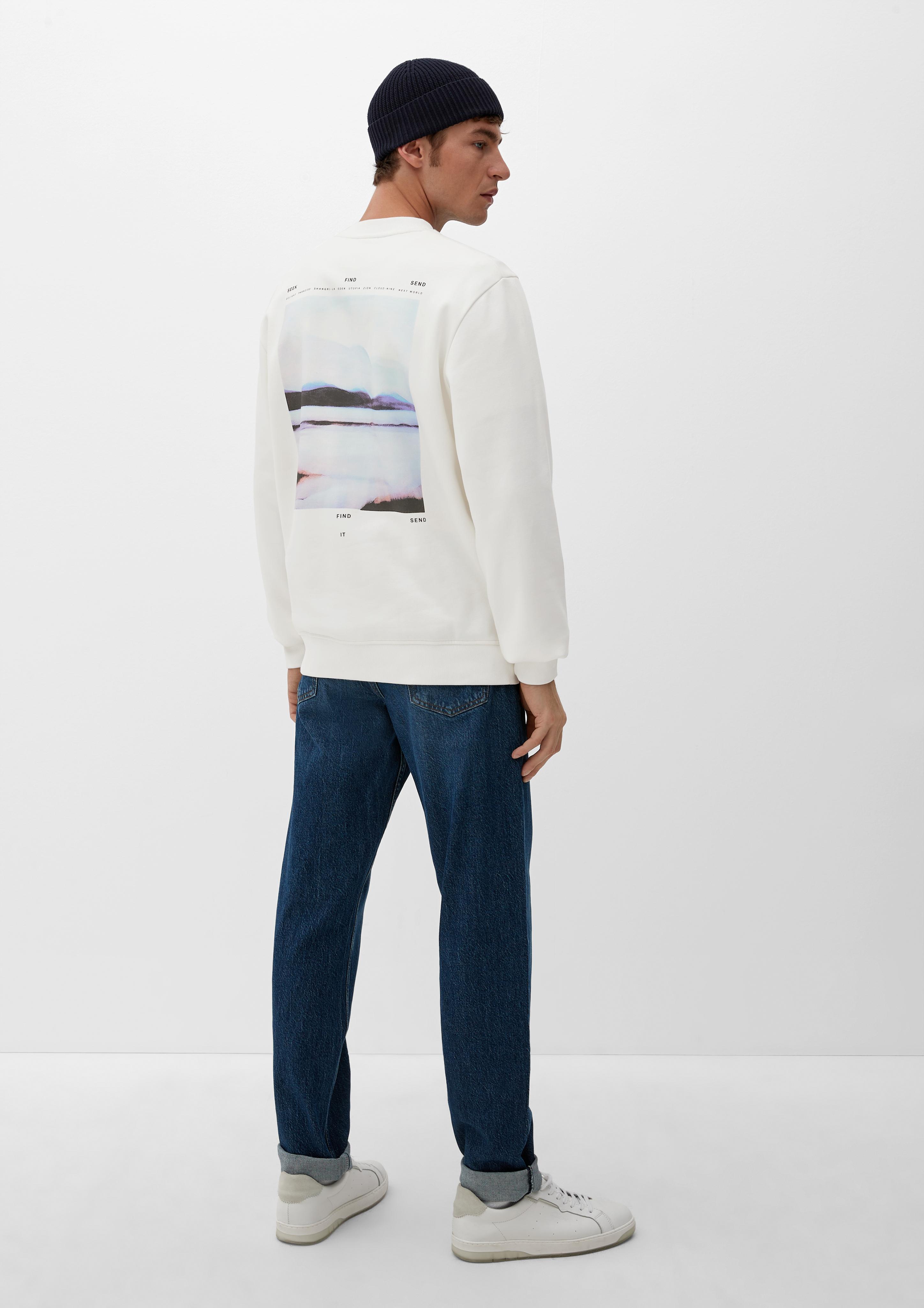 Sweatshirt mit Schrift- und Backprint  2125699-01D1