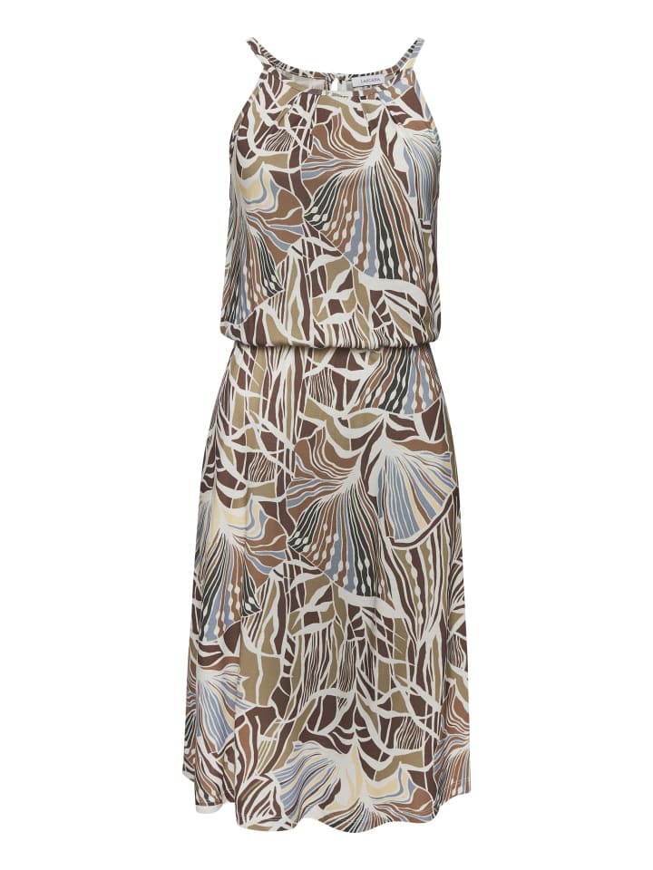 LASCANA Jerseykleid in creme-khaki-hellblau bedruckt günstig kaufen