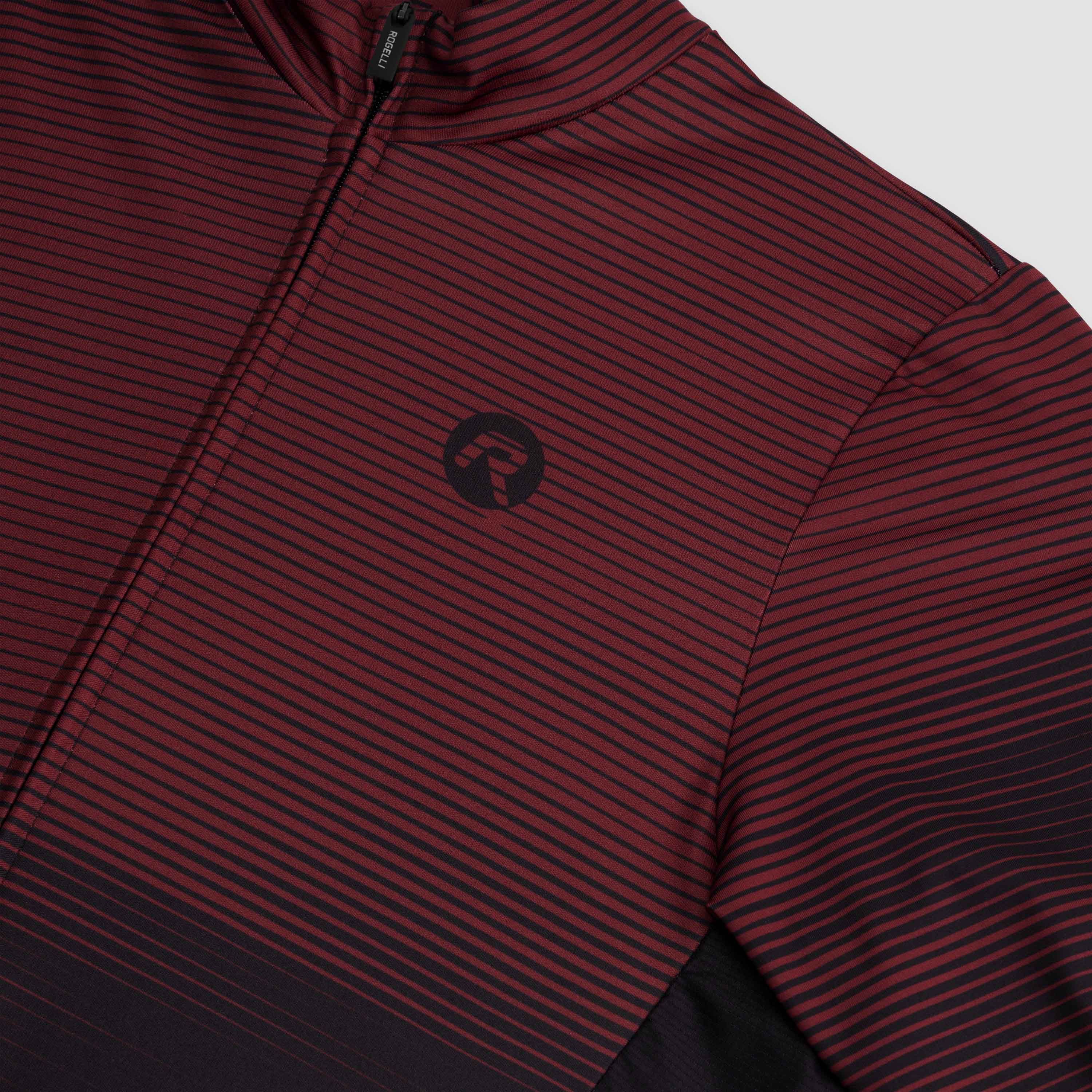 Rogelli Glitch Schwarz/Bordeaux Herren Radtrikot Kurzarm