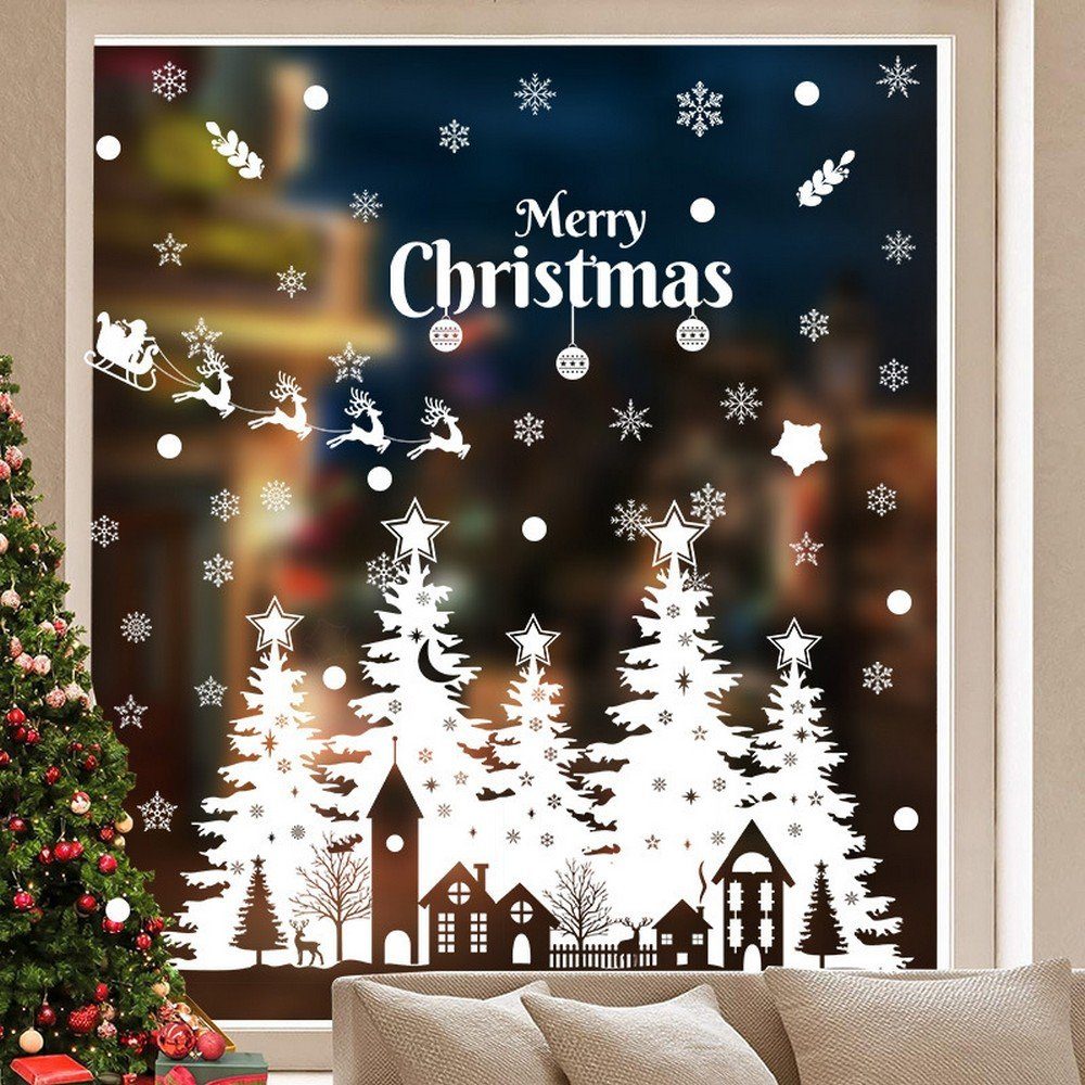 Fenstersticker Weihnachtsaufkleber Dekorative Weihnachtsbaum Aufkleber Weihnachten, Ronner UG