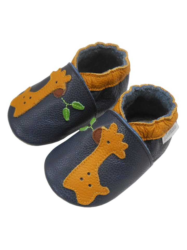 Yalion Leder-Krabbelschuhe 