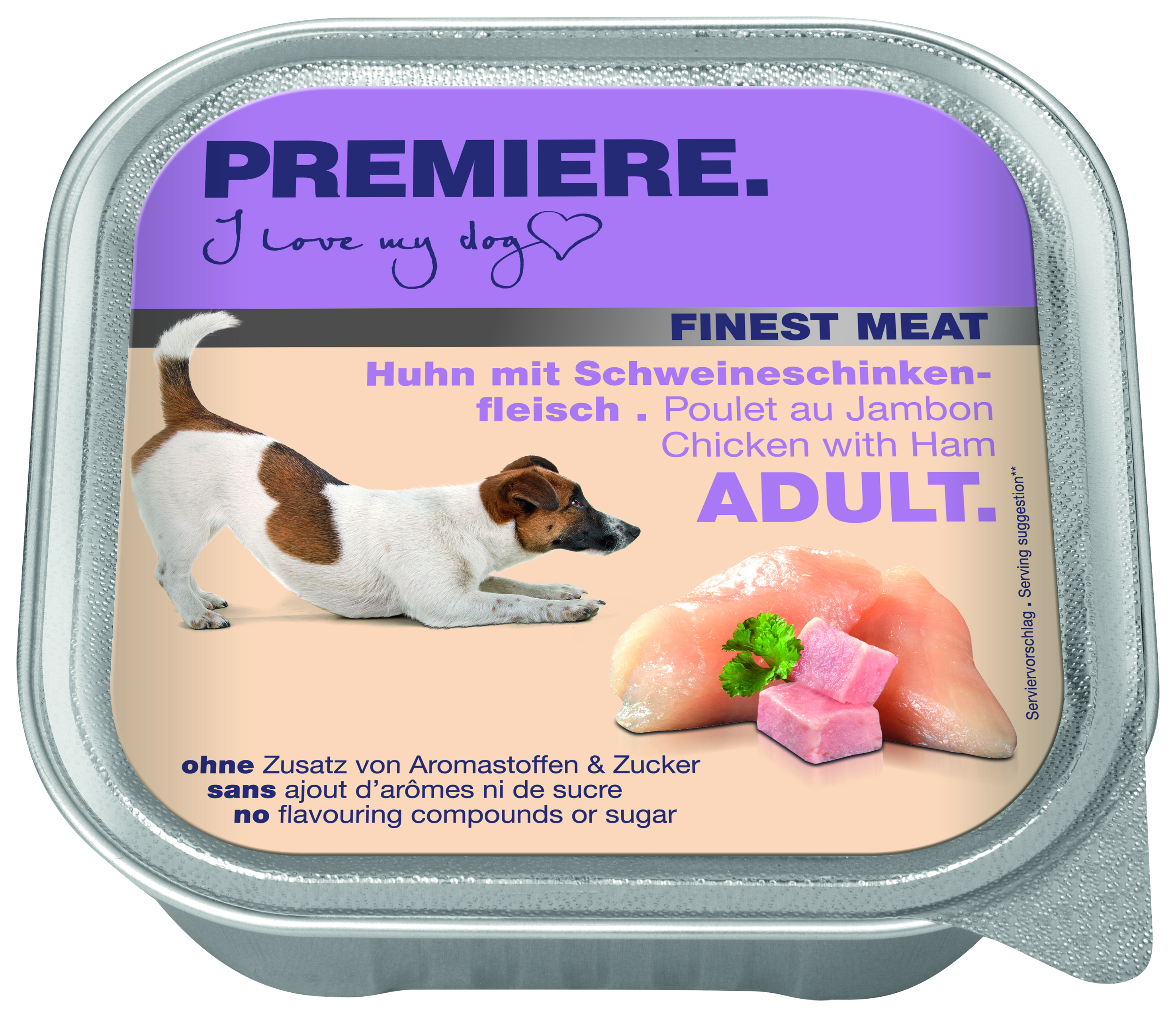 PREMIERE Hundenassfutter PREMIERE Finest Meat Adult 10x150g Huhn mit Schinken