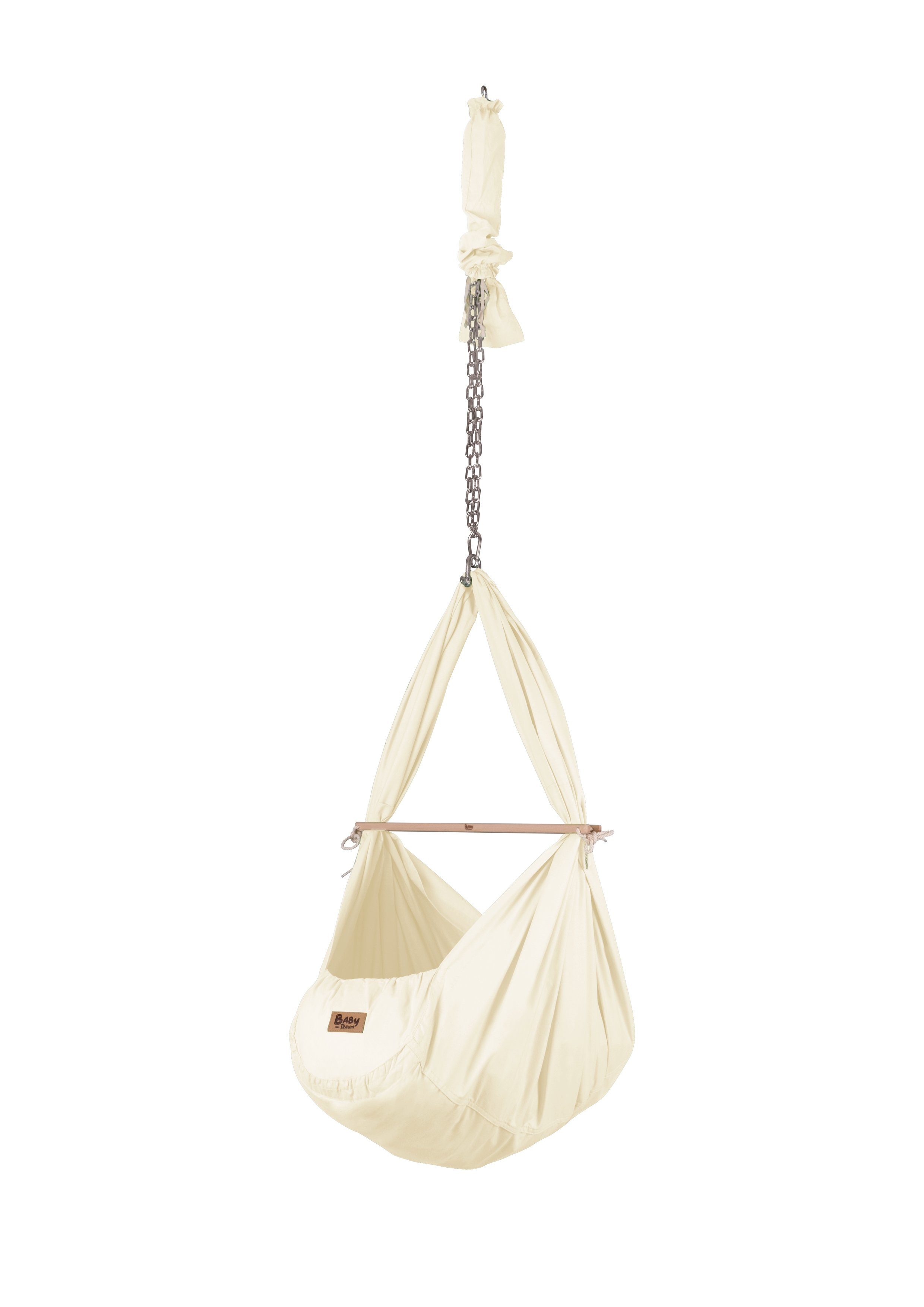 Teppich-Traum Federwippe Baby-Traum FEDERWIEGE Baby Hängematte, 0-15 kg, Komplettset - beige