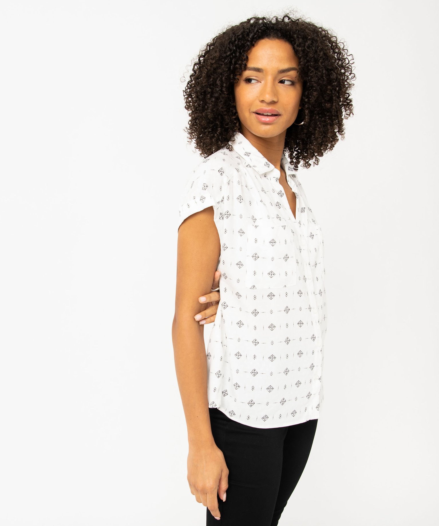 Chemise imprimée à manches courtes femme imprime | GEMO