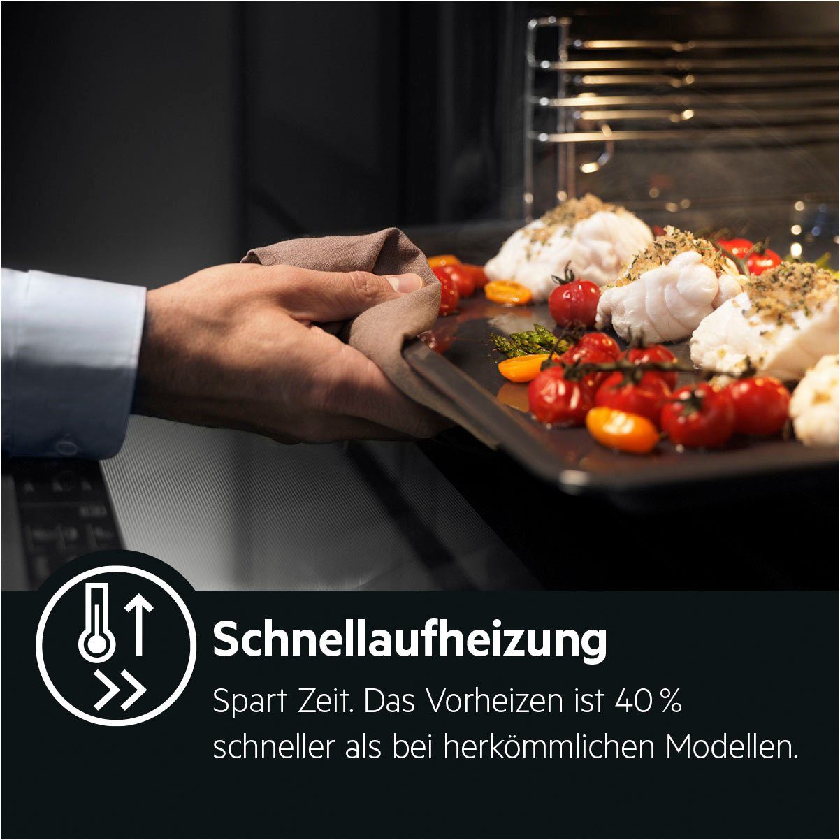 AEG Einbaubackofen Serie 7000 BSS57606BM 949 494 825, mit Vollauszug, Pyrolyse-Selbstreinigung