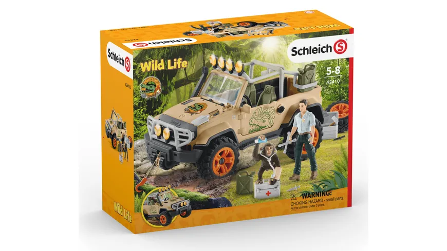 Schleich 42410 - Wild Life - Geländewagen mit Seilwinde