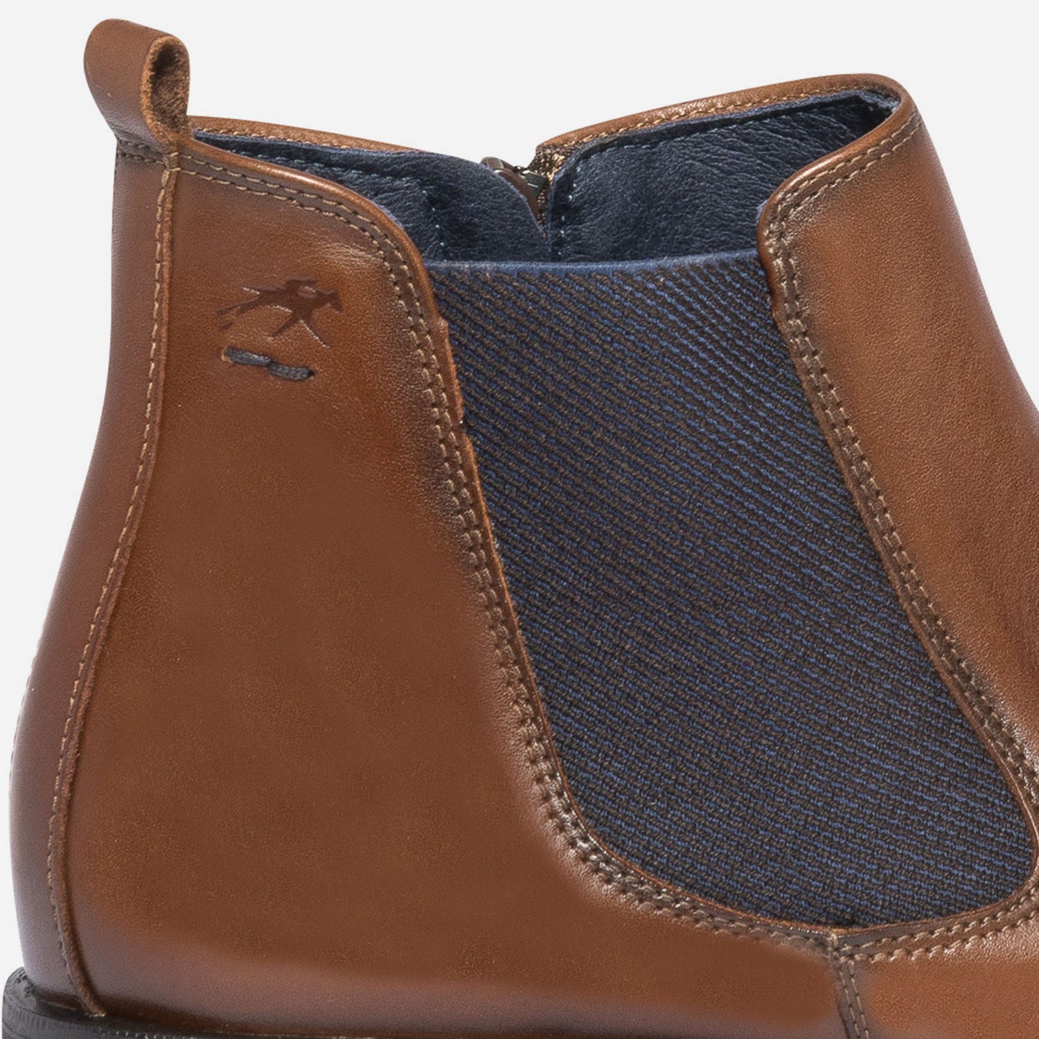 Chelsea boots FLUCHOS cognac en cuir