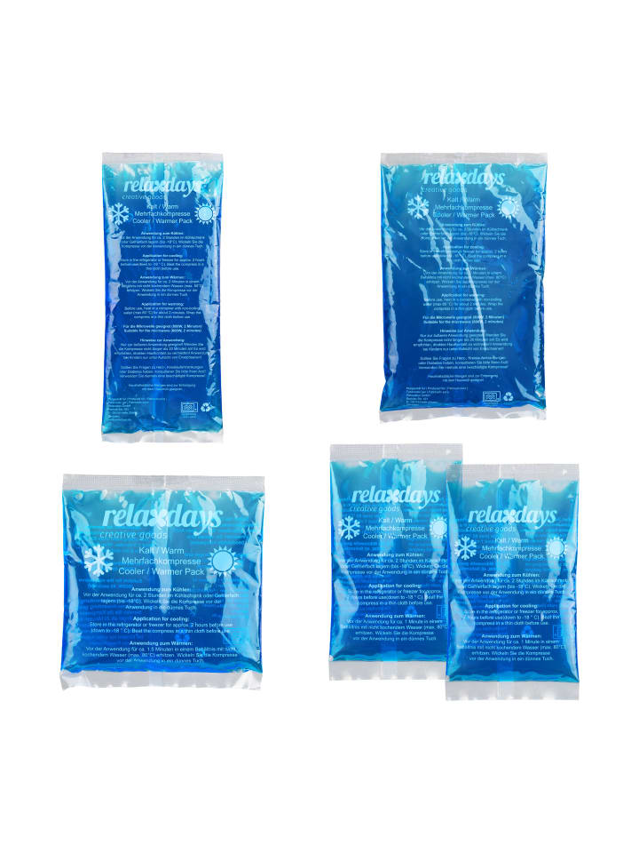 relaxdays 5 x Kühlpads in Blau günstig kaufen onesize